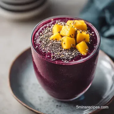 Fruit Smoothie with Greek Yogurt: Frosty and Creamy Texture Recipe Card