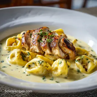 Creamy Garlic Tortellini in 25 Minutes Recipe Card