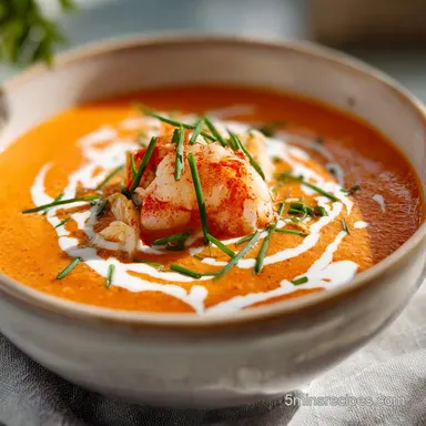 Lobster Bisque Soup in 65 Minutes: Velvety French Style Recipe Card