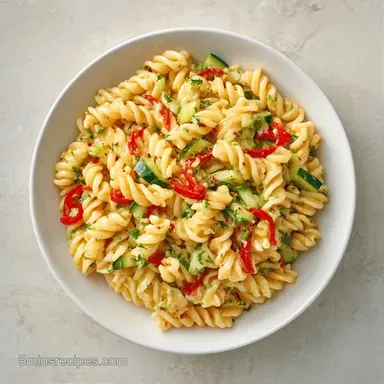 Creamy Summer Pasta Salad in 25 Minutes Recipe Card