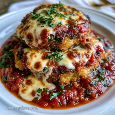 Baked Eggplant Parmesan for 6 Servings Recipe Card