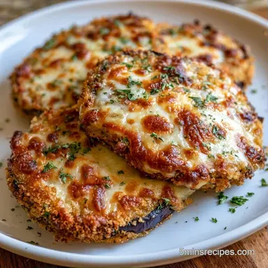 Eggplant Parmesan: Baked Panko Recipe Card