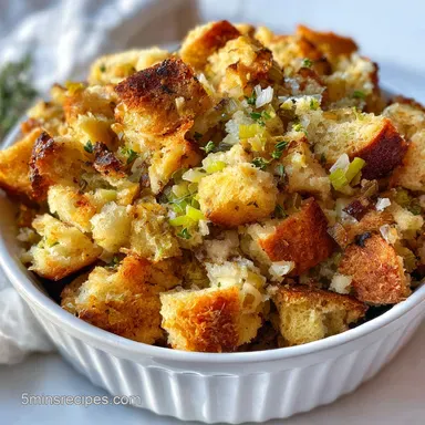 Crockpot Stuffing Recipe for Turkey Recipe Card