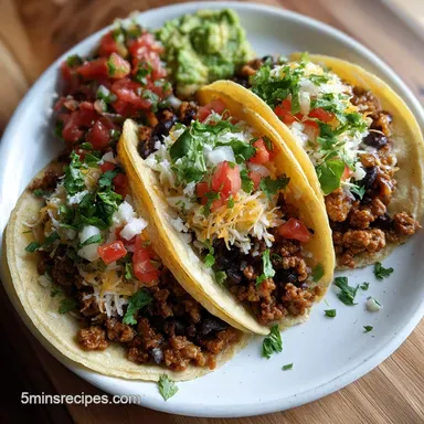 Crockpot Taco Meat Recipe for 11 Servings Recipe Card