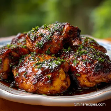 Dr Pepper BBQ Chicken Recipe for 4 Servings Recipe Card