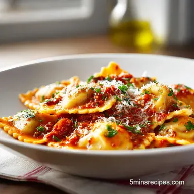 Baked Ravioli with Marinara: A 55 Minute Italian Dinner Solution