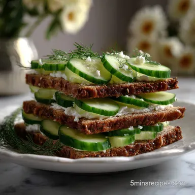 Easy Cucumber Sandwiches With Cream Cheese Recipe Card