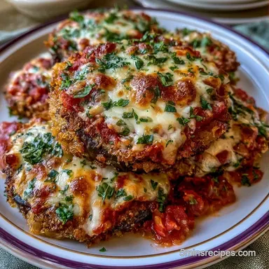 Easy Eggplant Parmesan Recipe: Baked Recipe Card