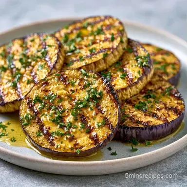 Easy Grilled Eggplant Slices: Creamy Recipe Card
