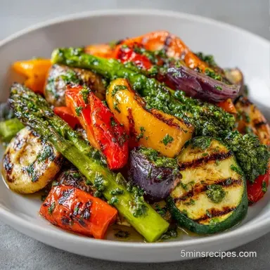 Easy Grilled Vegetable Platter for 4 Recipe Card