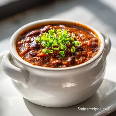 Homemade Chili Recipe for 8 Servings