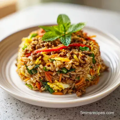 Egg Roll in a Bowl: 15-Minute Stir Fry for 4 Servings Recipe Card