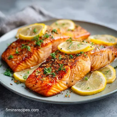 Flaky Oven-Baked Salmon in 17 Minutes Recipe Card