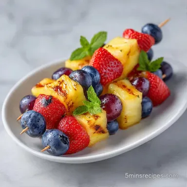 Fruit Skewers in 25 Minutes Recipe Card