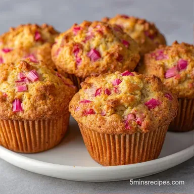 Rhubarb Muffins with Greek Yogurt Recipe Card