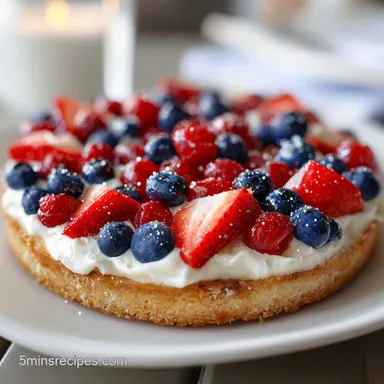 4th of July Fruit Pizza for 16 Servings
