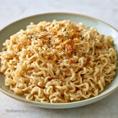 Garlic Butter Ramen in 15 Minutes Recipe Card