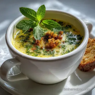 Quick and Easy Soup Recipe with Garlic and Herbs in 20 Minutes Recipe Card