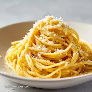 Garlic Parmesan Pasta in 20 Minutes Recipe Card