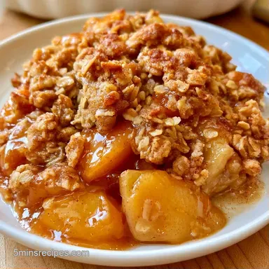 Apple Crisp for 6 Servings Recipe Card