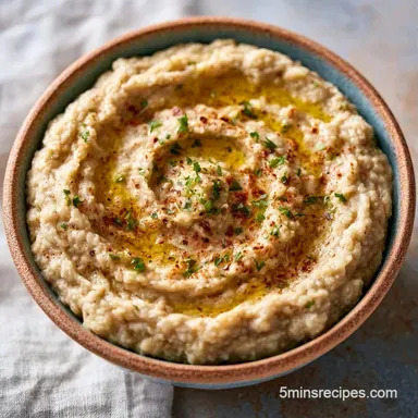 Healthy Baba Ganoush for 4 Servings Recipe Card