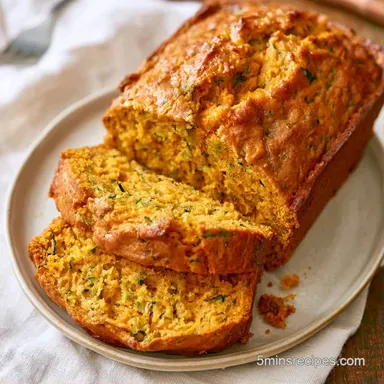 Healthy Pumpkin Zucchini Bread for 10 Slices Recipe Card