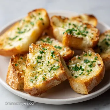 Garlic Bread in 15 Minutes: A Golden and Crispy Side Dish Recipe Card