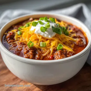 Wendys Chili Recipe Slow Cooker Creamy Recipe Card