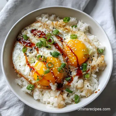 breakfast korean food: Gyeran Bap in 7 Minutes Recipe Card