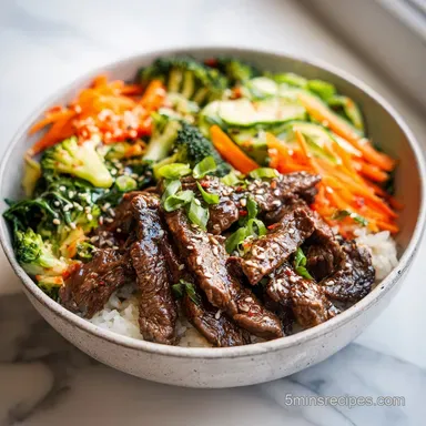 Korean Beef Bowls Recipe in 20 Minutes Recipe Card