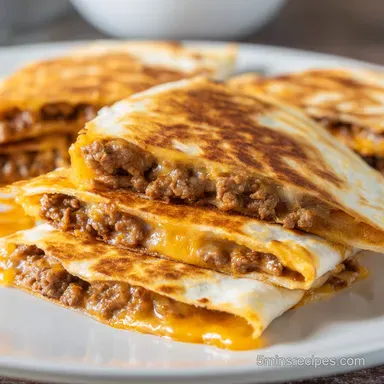 Beef Quesadilla in 20 Minutes: Crispy Recipe Card