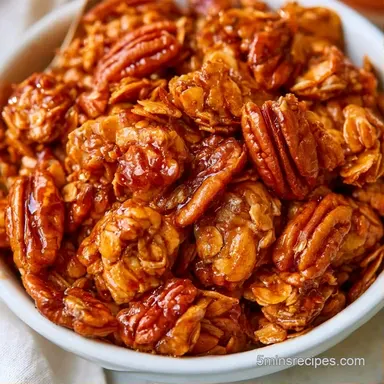 Maple Granola Recipe with Pecans Recipe Card