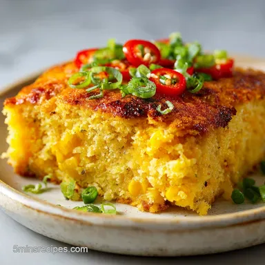 Mexican Cornbread Casserole for 8 Servings Recipe Card