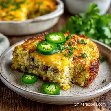 Mexican Cornbread Casserole for 8 Servings