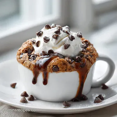 Microwave Mug Cookie in 3 Minutes: Fudgy Chocolate Chip Treat
