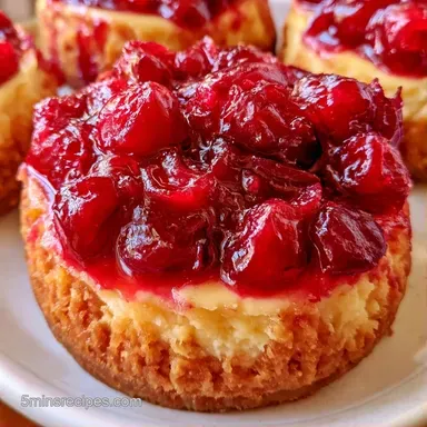 Mini CranberryCheesecake Pies for 9 Recipe Card