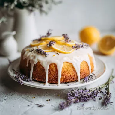 Lemon Lavender Cake Recipe for 15 Slices