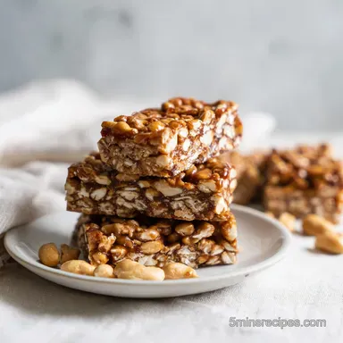 No Bake Snack Recipe with Peanut in 15 Minutes Recipe Card