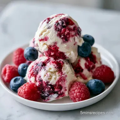 Patriotic Ice Cream in 25 Minutes Recipe Card