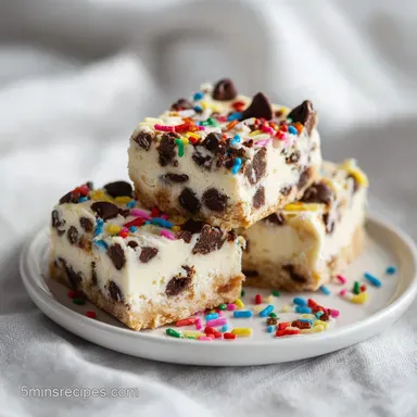 Easy NoBake Chocolate Chip Cheesecake Bars