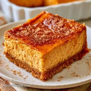 NoBake Pumpkin Bars in 15 Minutes Recipe Card