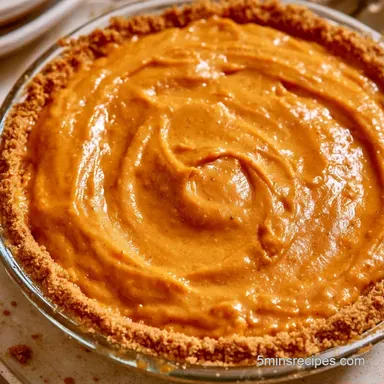 NoBake Pumpkin Pie in 20 Minutes Recipe Card