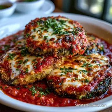 Crispy Oven Baked Eggplant Parmesan Recipe Card