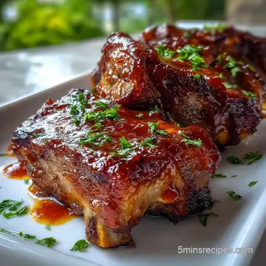 Fast Oven-Cooked Riblet Recipe with BBQ Sauce: Oven-Only Recipe Card