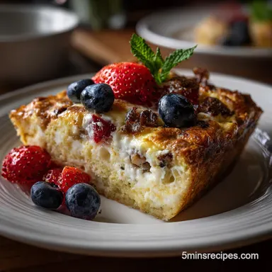 Pancake Breakfast Casserole: Overnight Prep