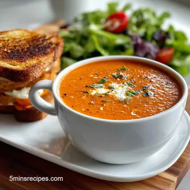Panera Bread Tomato Soup Recipe: Ready in 30 Min Recipe Card