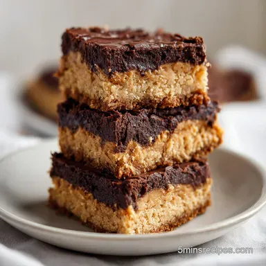 Peanut Butter Blondies in 45 Minutes Recipe Card