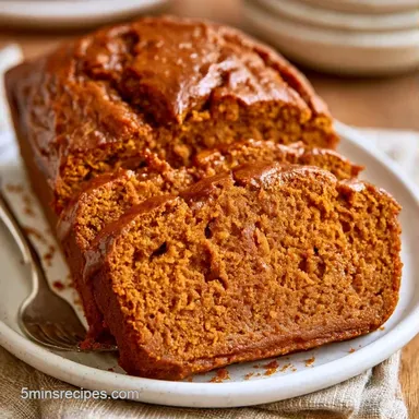 Pumpkin Gingerbread in 70 Minutes Recipe Card