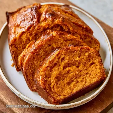 Pumpkin Pie Filling Bread for 12 Slices Recipe Card