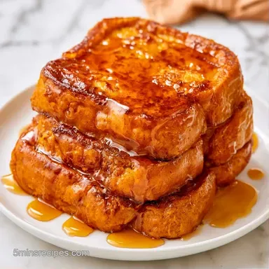 Pumpkin Pie French Toast for 4 Servings Recipe Card